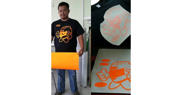 Jasa Sablon Kaos Cutting Polyflex